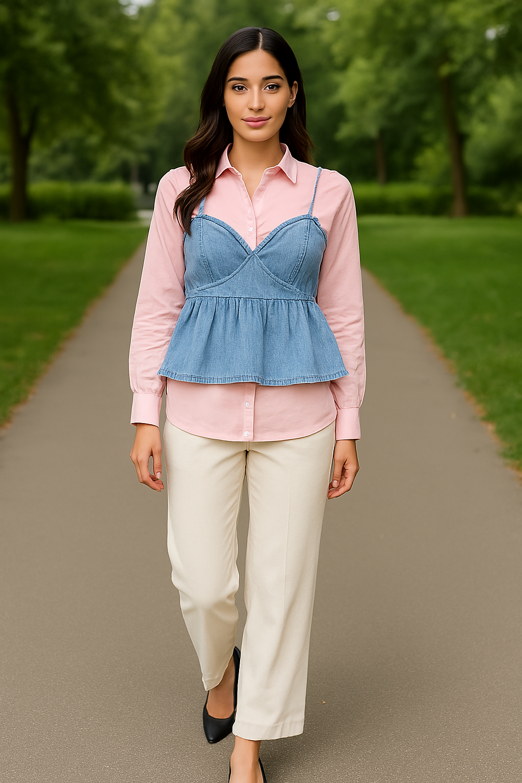 Blue Belle Denim Corset Top