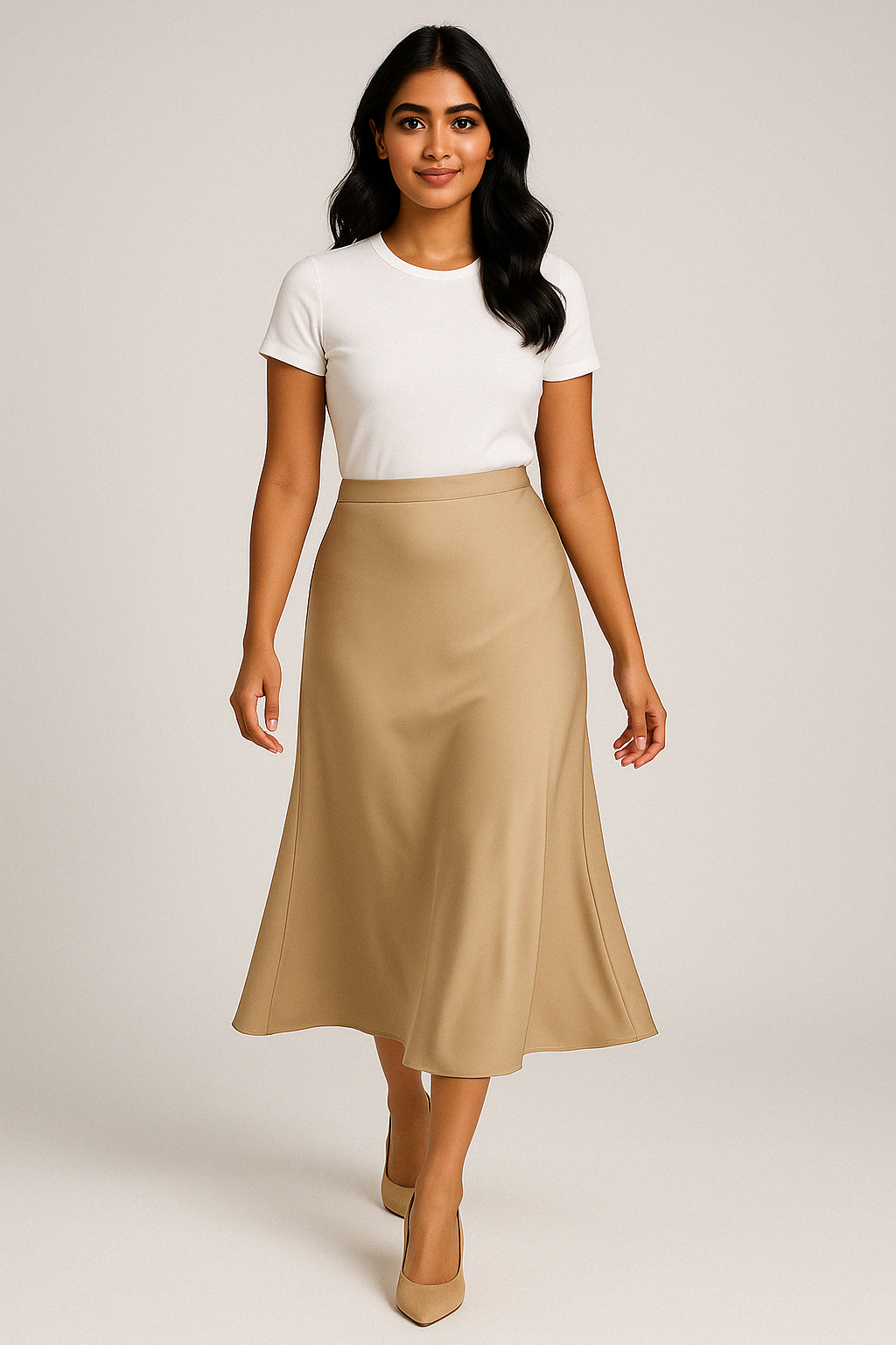 Mocha Muse Satin Skirt
