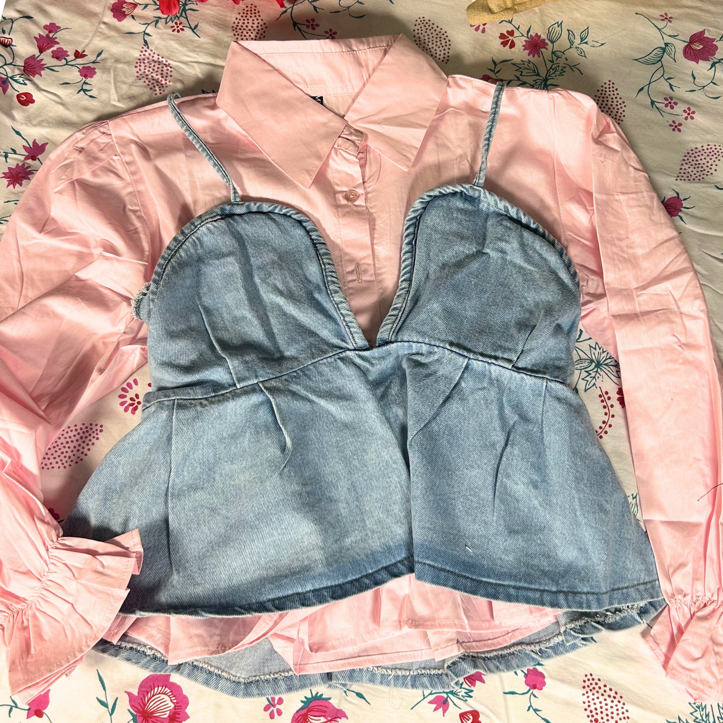 Blue Belle Denim Corset Top