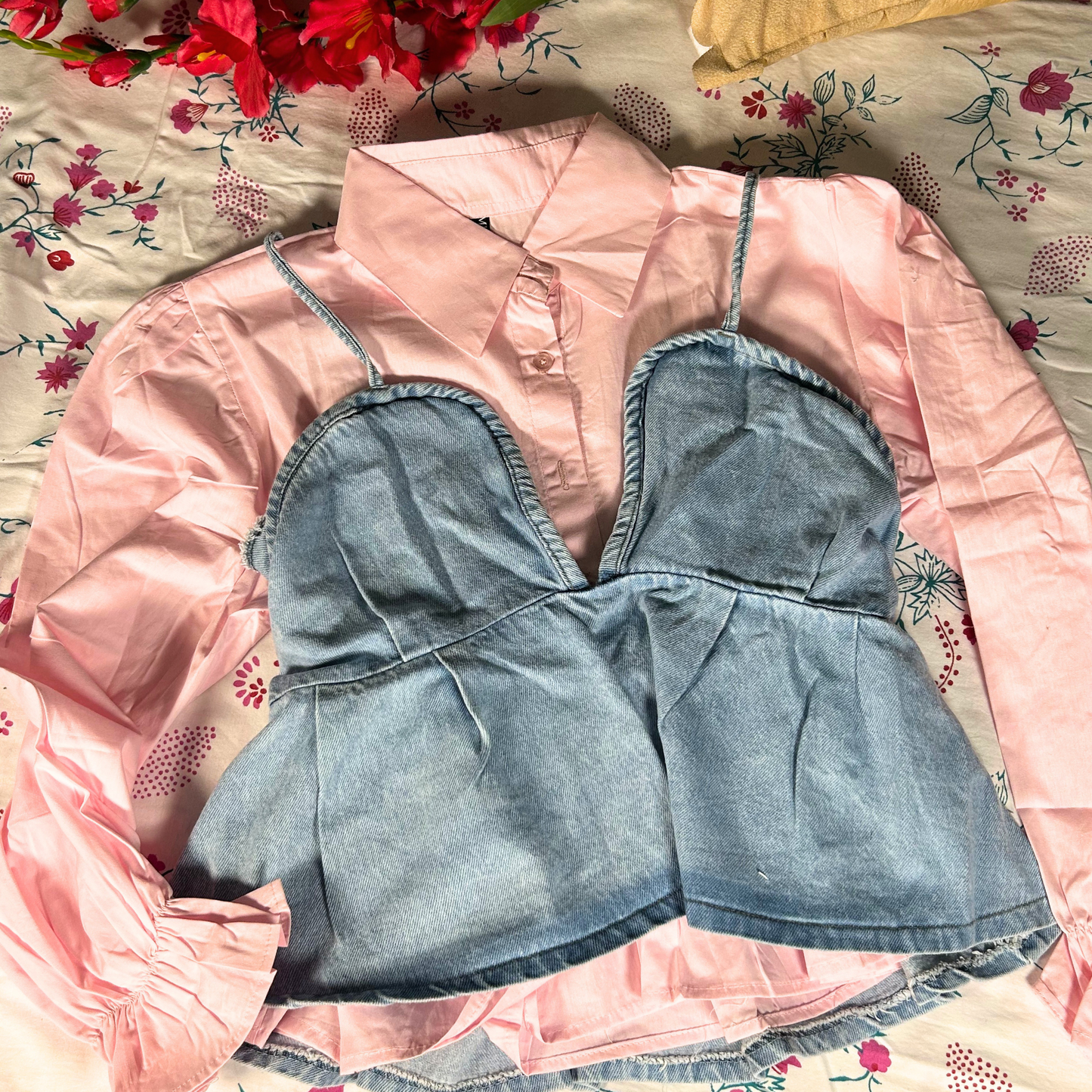 Blue Belle Denim Corset Top