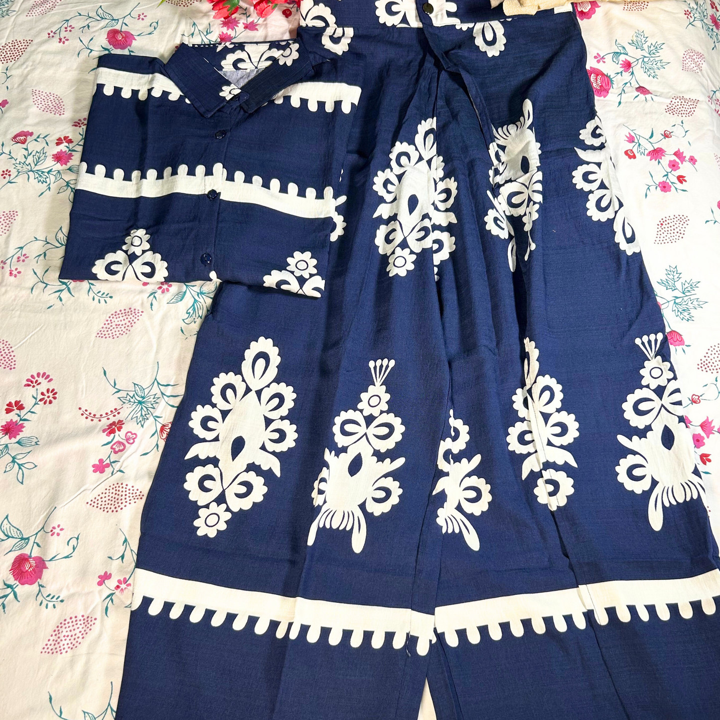 Indigo Elegance Co-ord Set