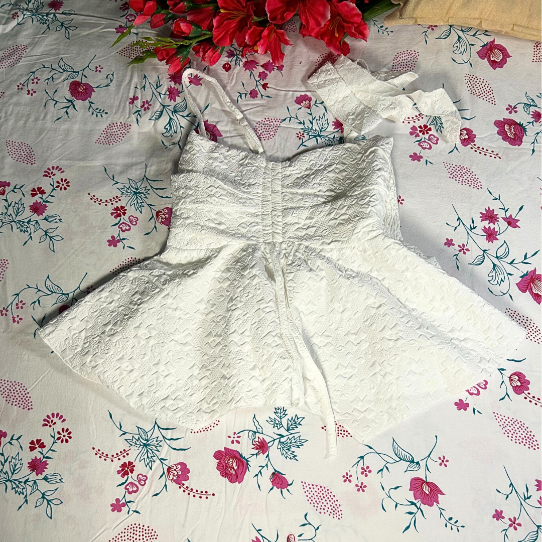 Vanilla Whip Embroidered Peplum Top