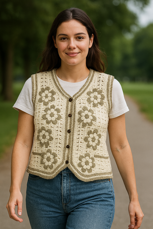 Vintage Whimsy Crochet Top