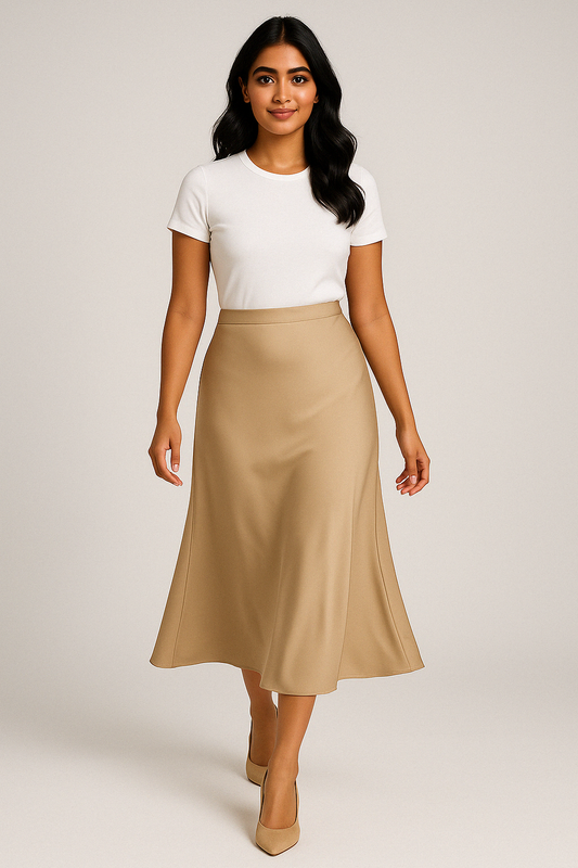 Mocha Muse Satin Skirt