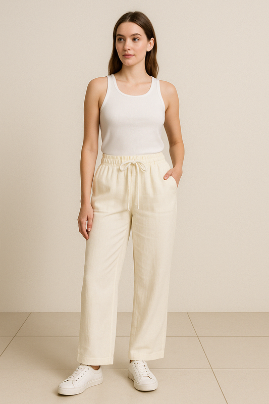 Vanilla Drift Linen Pants