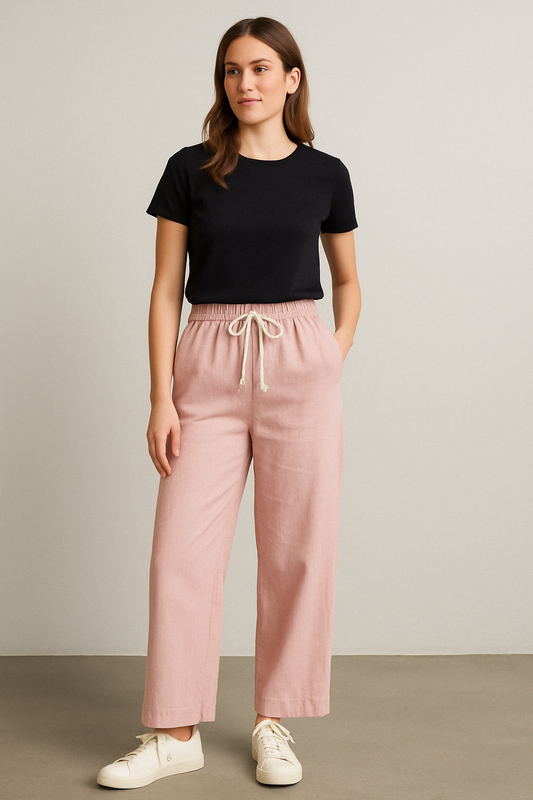 Blush Breeze Linen Pants