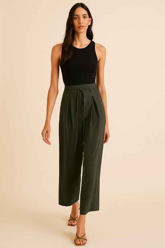 Midnight Slate Korean Tailored Trousers