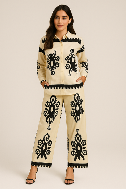 Midnight Sketch Printed Co-ord set