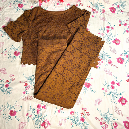 Caramel Lace Pant Co-ord Set