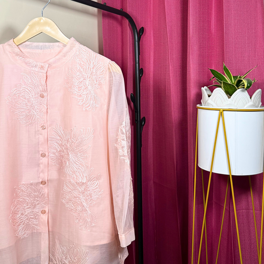 Whisper Bloom Blush Pink Shirt-Top