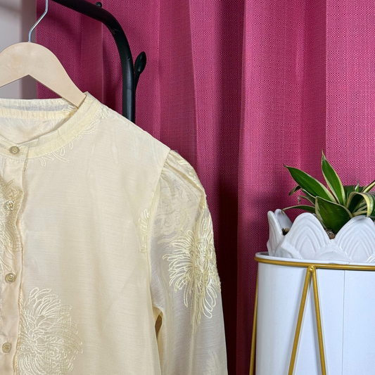 Whisper Bloom Golden Shirt-Top