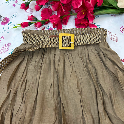 Earthy Calm Cotton Flare Skirt